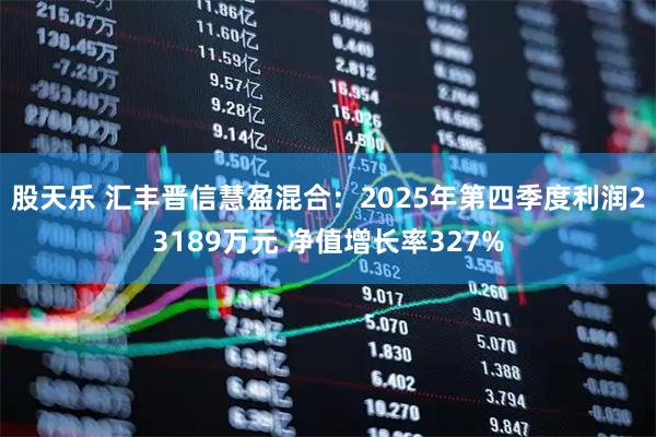 股天乐 汇丰晋信慧盈混合：2025年第四季度利润23189万元 净值增长率327%